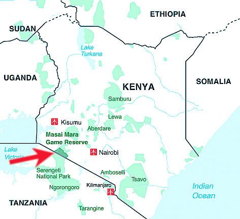 Masai Mara map Kenya